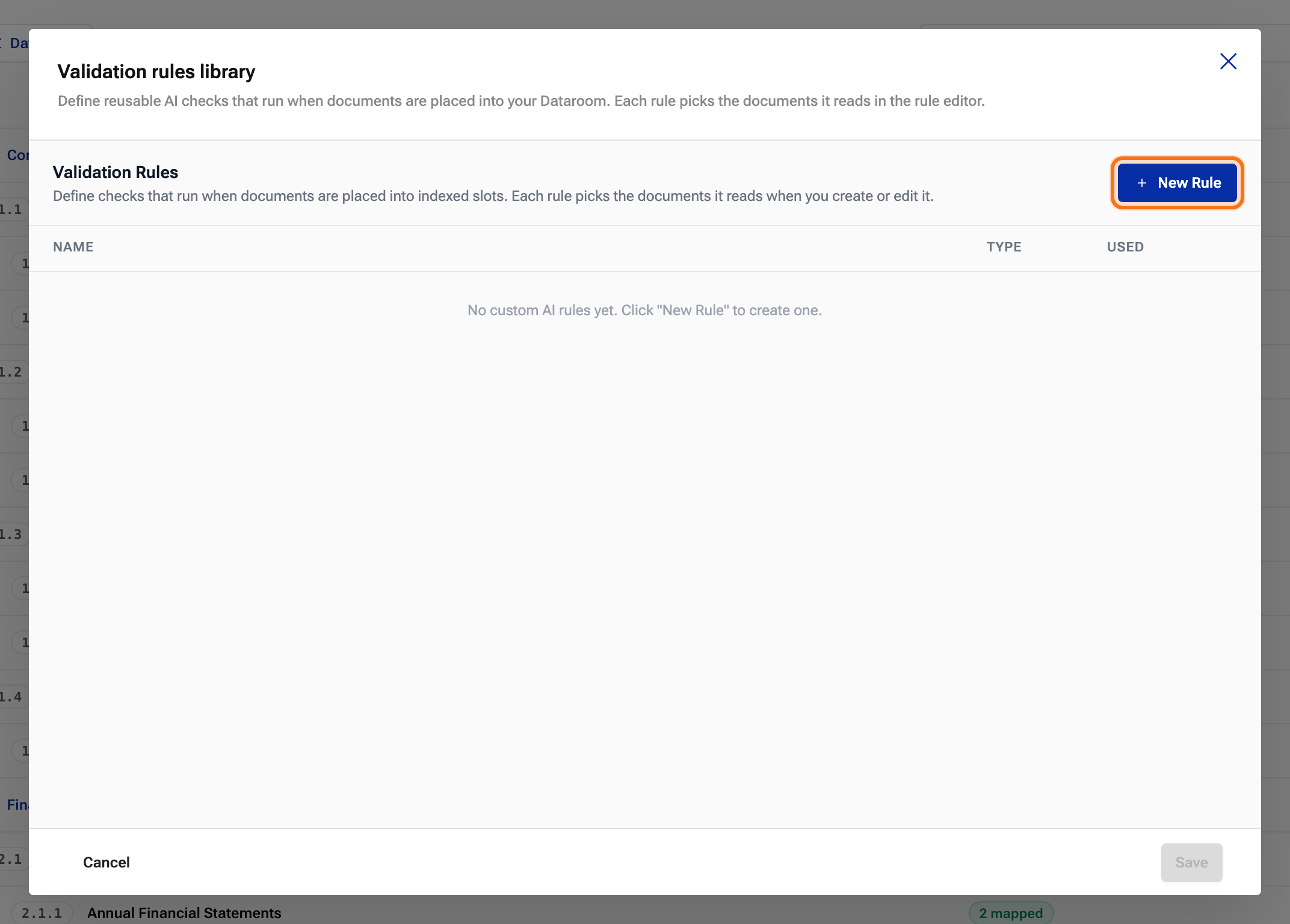 The Validation rules library
